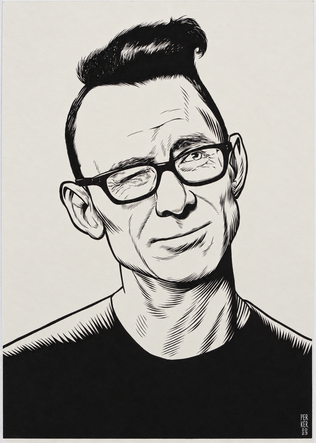 M.K. Perker — Portrait of Chuck Palahniuk